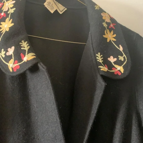 April Cornell Vintage Embroidered Coat size L - Picture 3 of 5